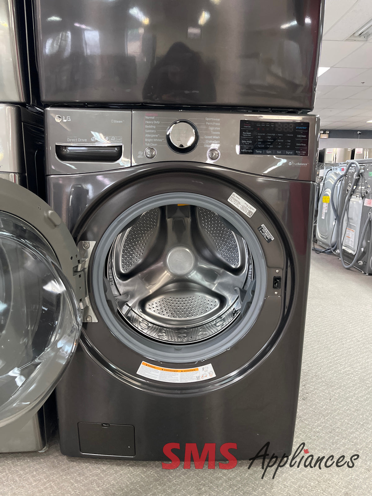 LG WM3800HBA refurbished laundry set view - for sale in Medicine Hat