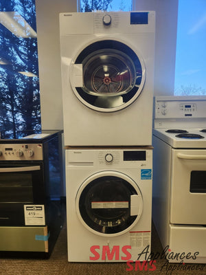 New 24" Laundry Set Bloomberg WM72200W/DV17600W2