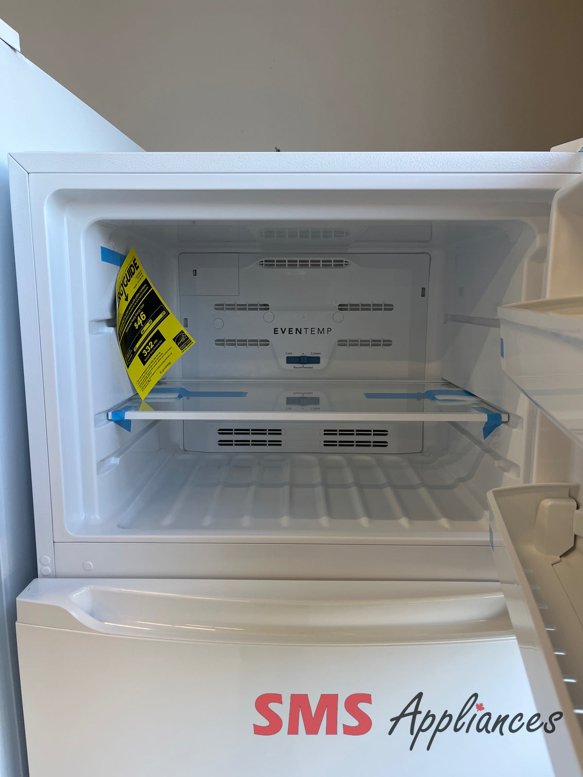 Open Box Frigidaire FFHT1425VW fridge close-up - SMS Appliances