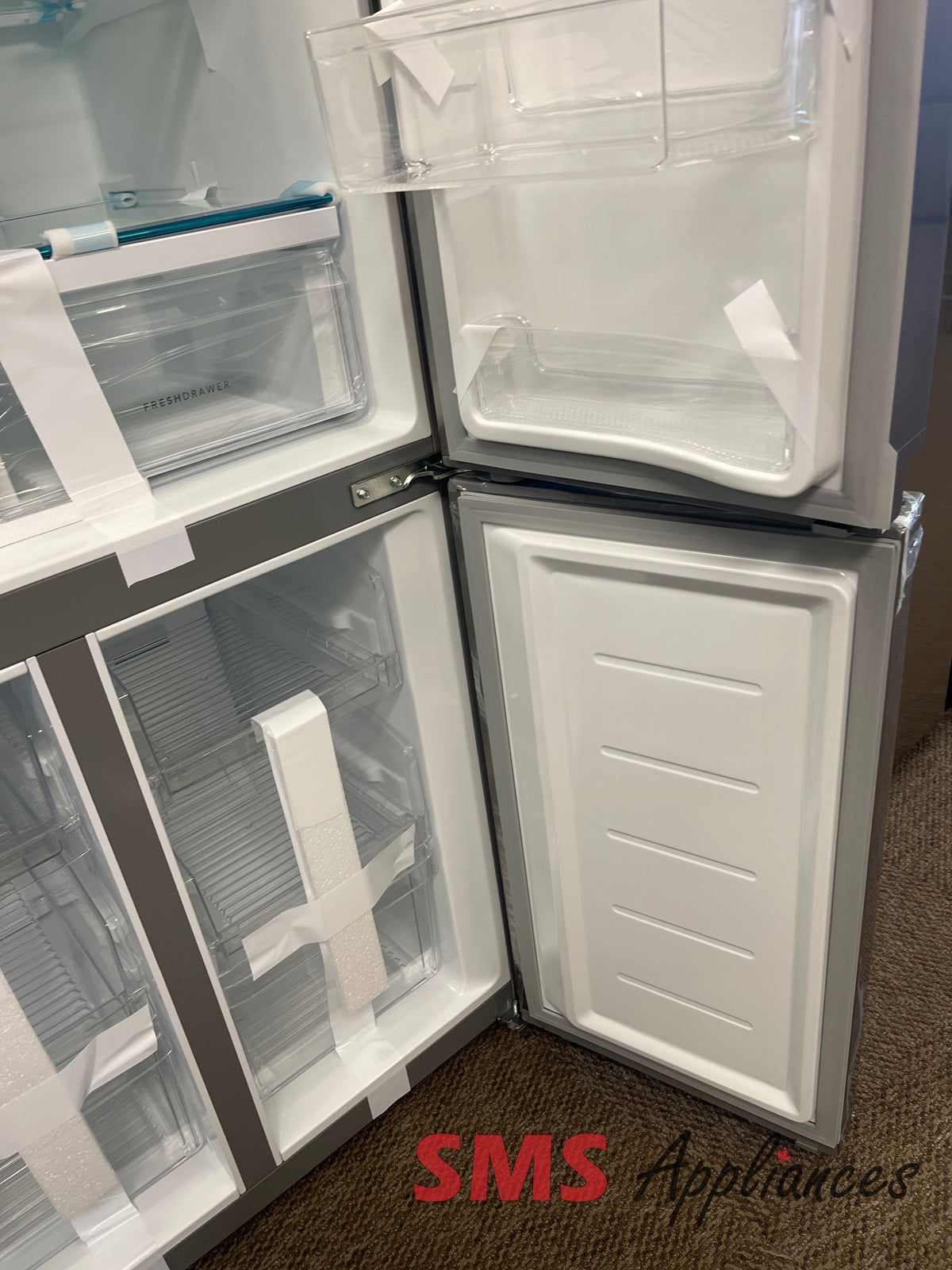 Frigidaire FRQG1721AV open box fridge detail - buy in Calgary at SMS Appliances