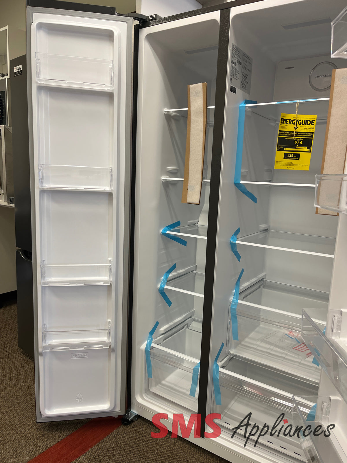 Frigidaire FRSG2115AV open box fridge view - for sale in Calgary