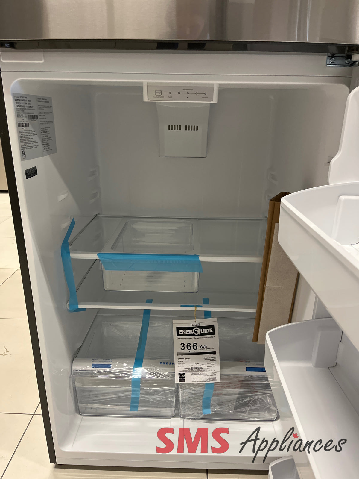 Frigidaire FRTE1835AS fridge at SMS Appliances Calgary - Open Box deals