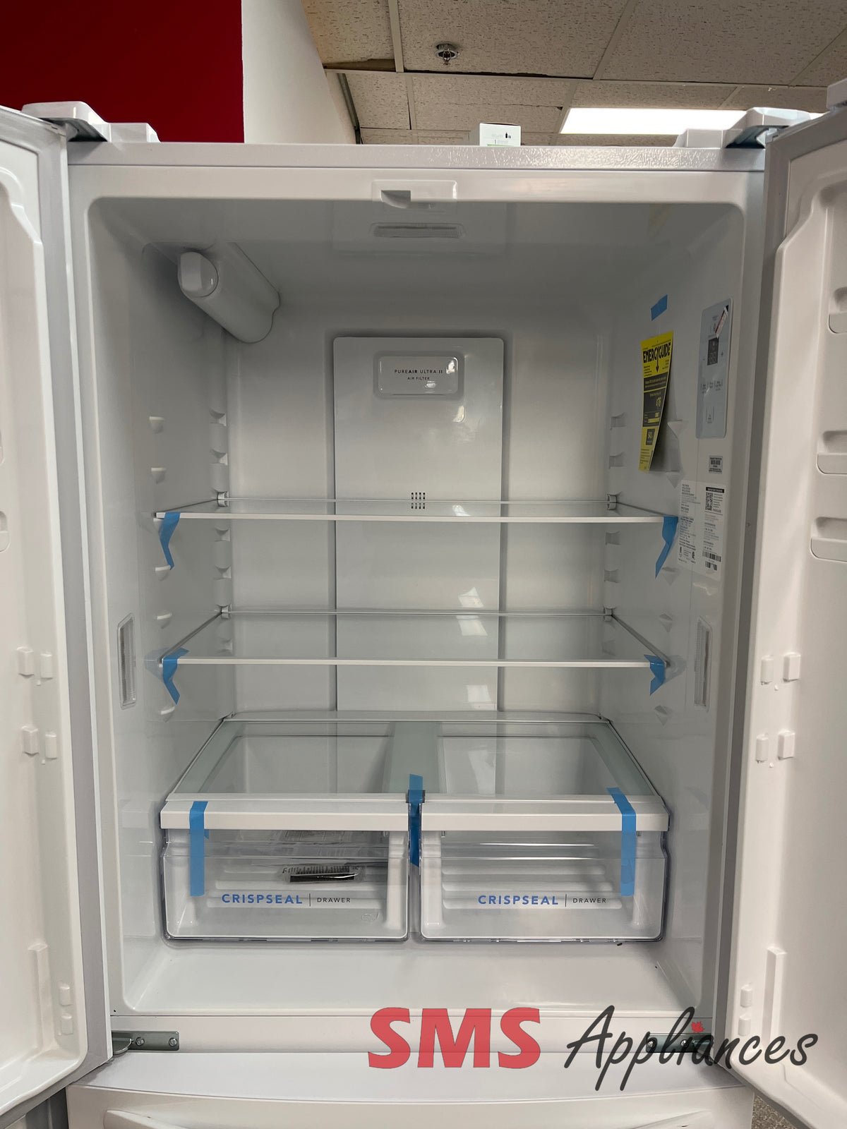 Open Box Frigidaire RFFG1723AW fridge close-up - SMS Appliances
