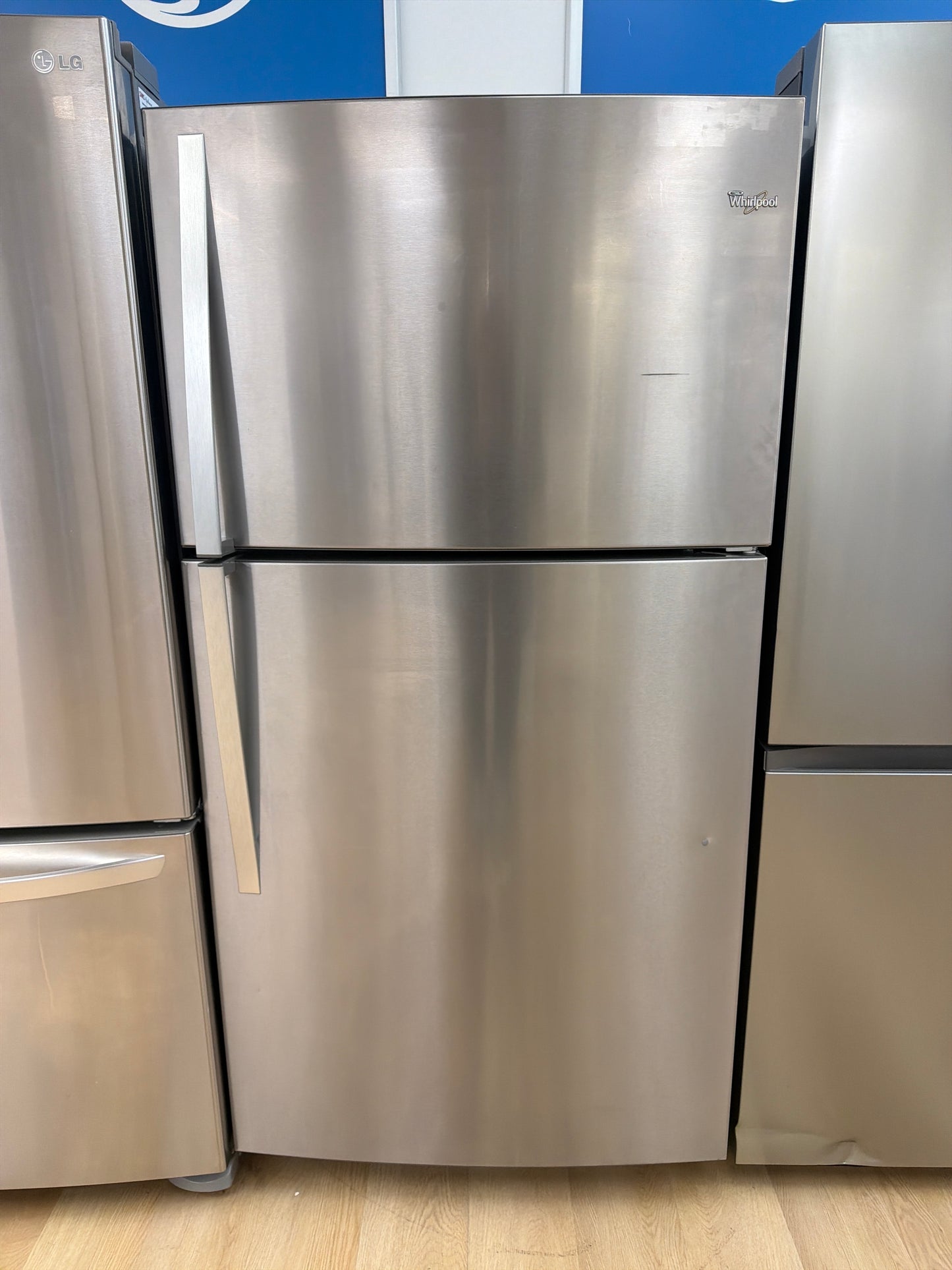Refurbished 33” Stainless Steel Top Mount Fridge