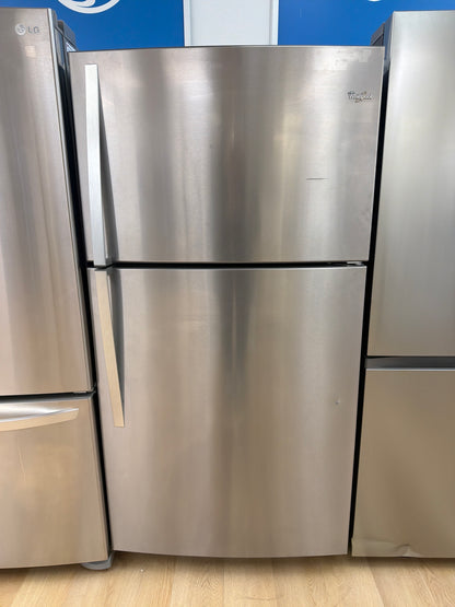 Refurbished 33” Stainless Steel Top Mount Fridge