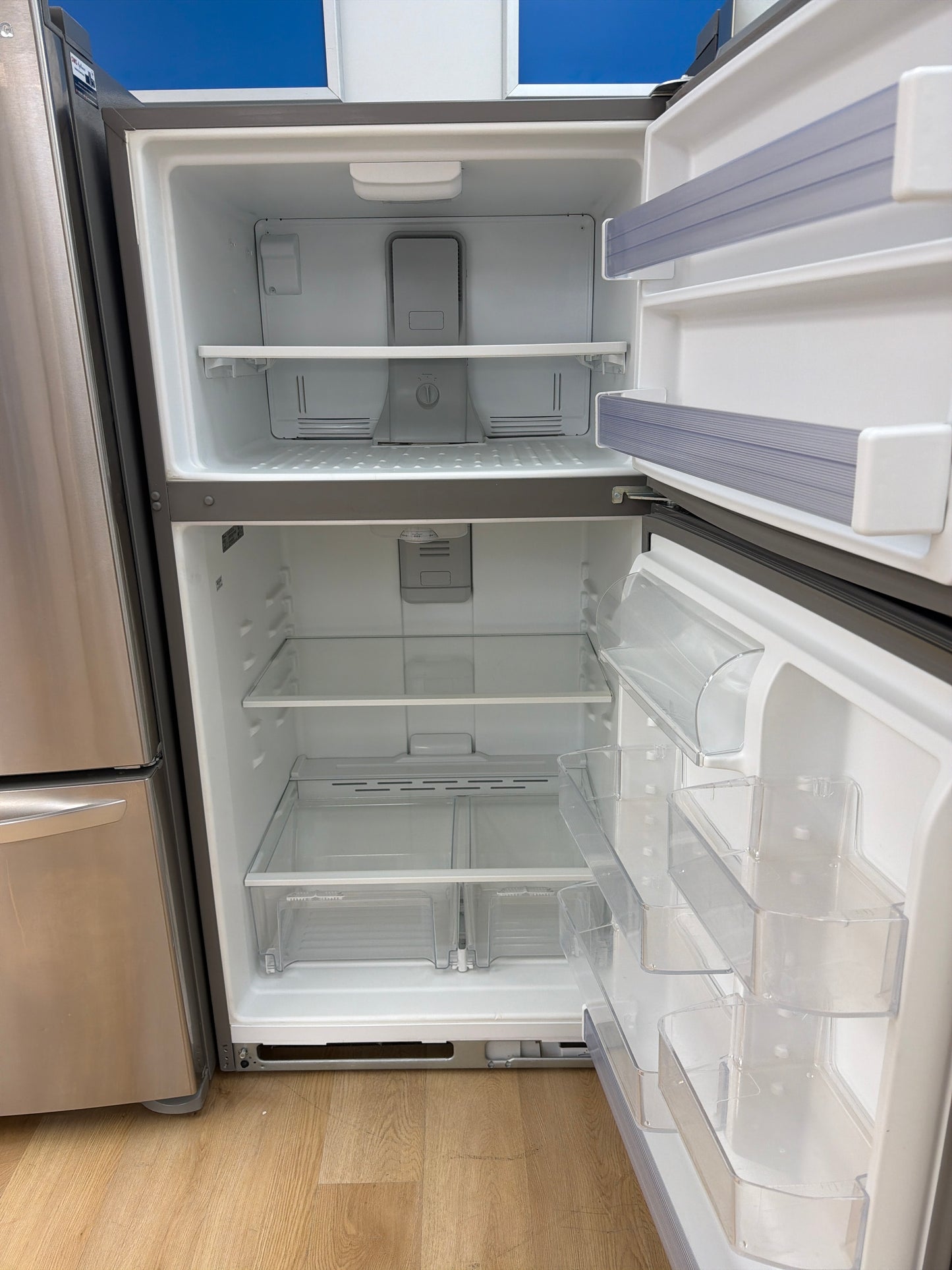 Refurbished 33” Stainless Steel Top Mount Fridge