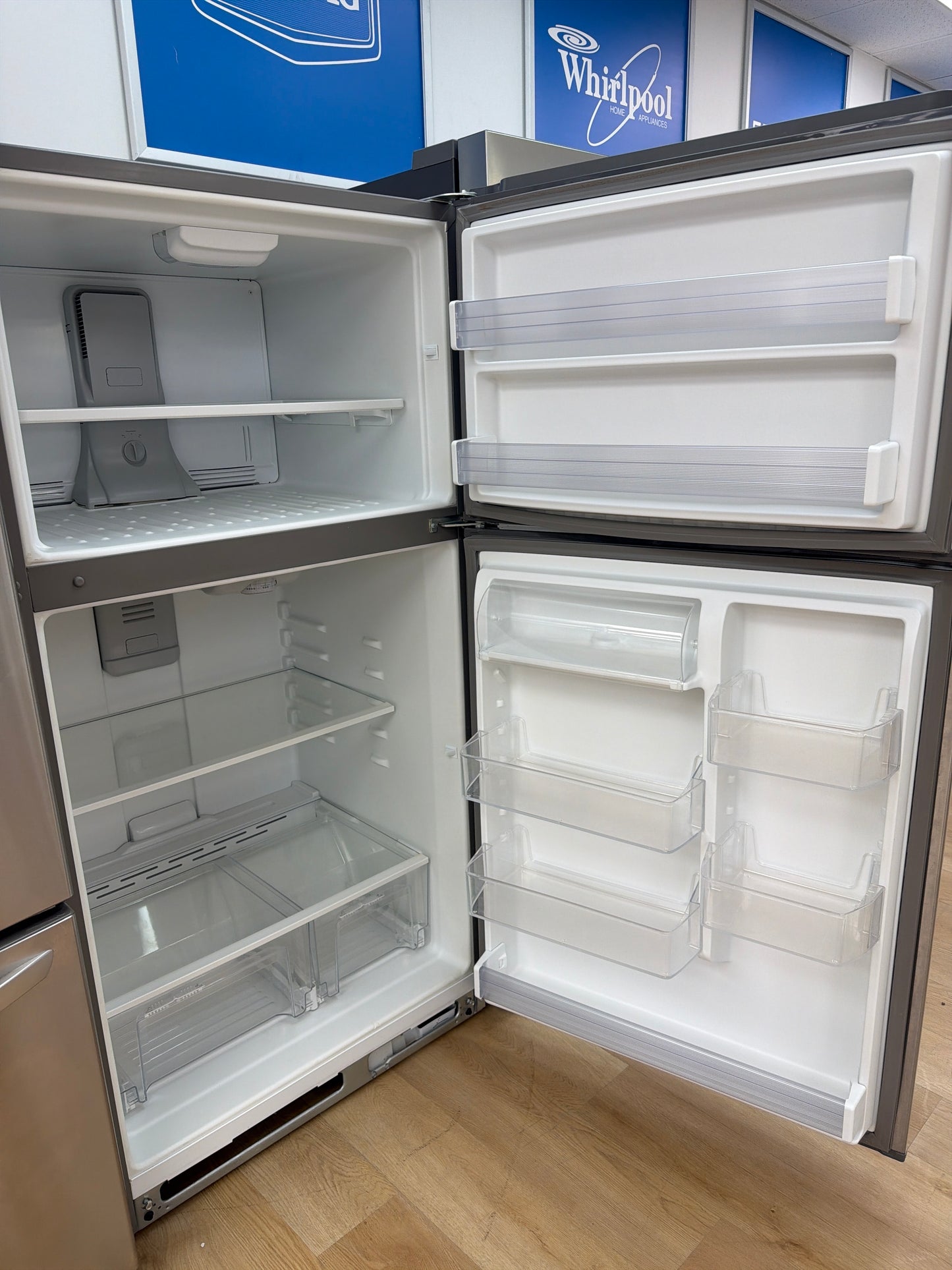 Refurbished 33” Stainless Steel Top Mount Fridge