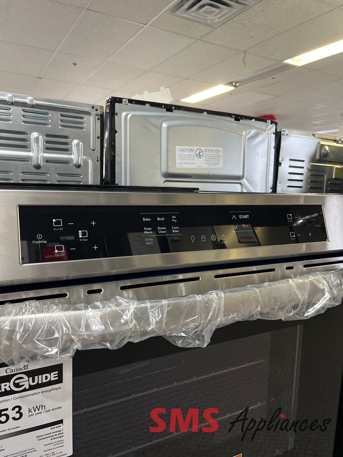 Open Box Frigidaire FCFI308CB stove close-up - SMS Appliances