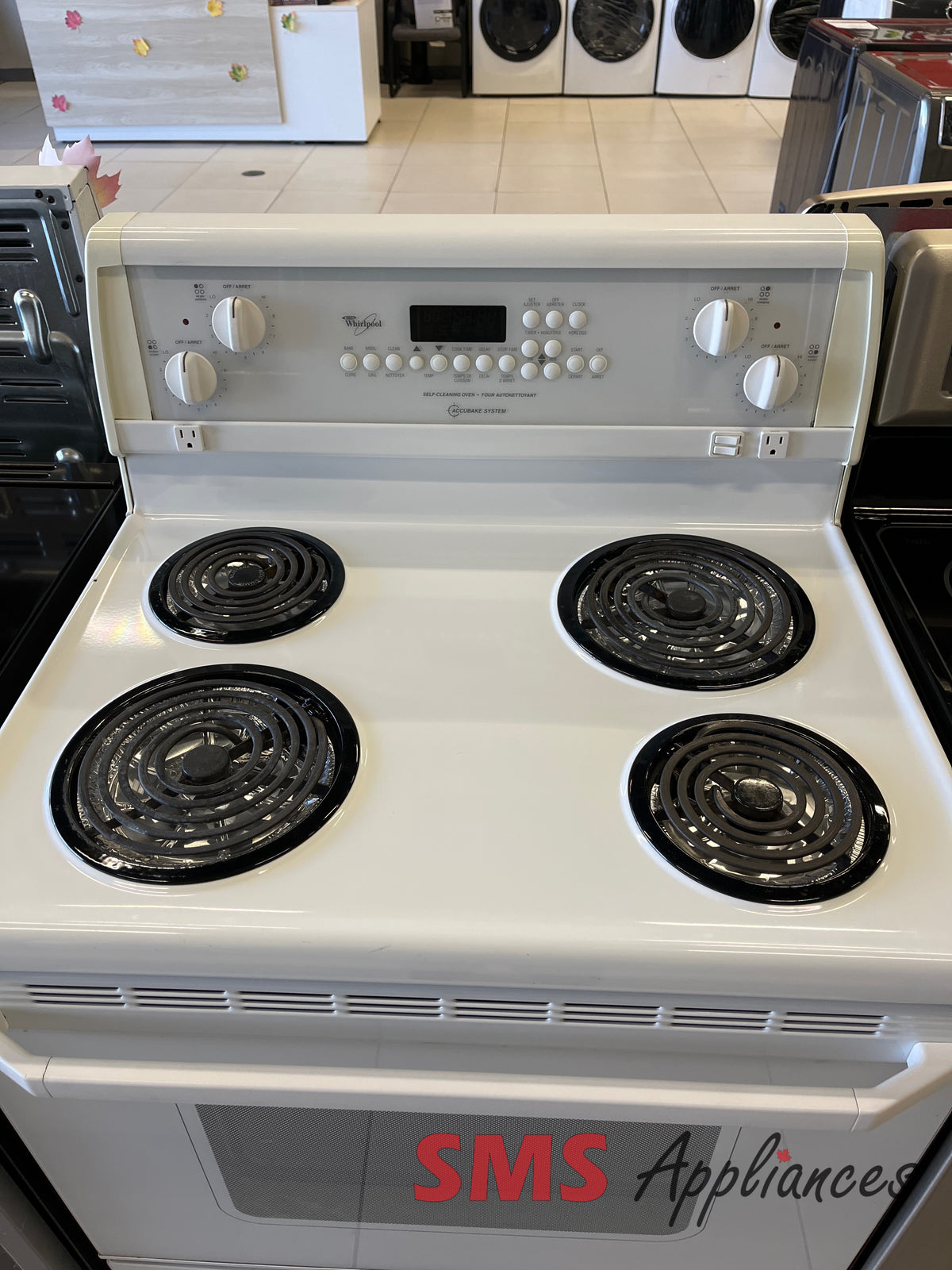 Whirlpool WGP34802 refurbished stove photo at SMS Appliances Calgary