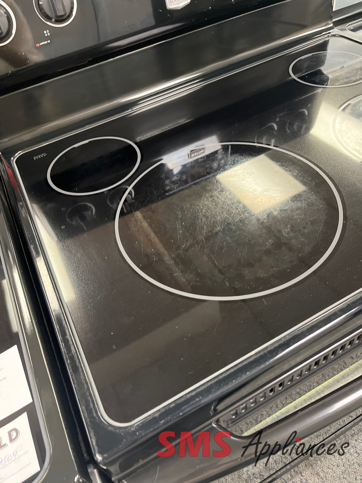 Refurbished Maytag YMER7651XB stove close-up - SMS Appliances