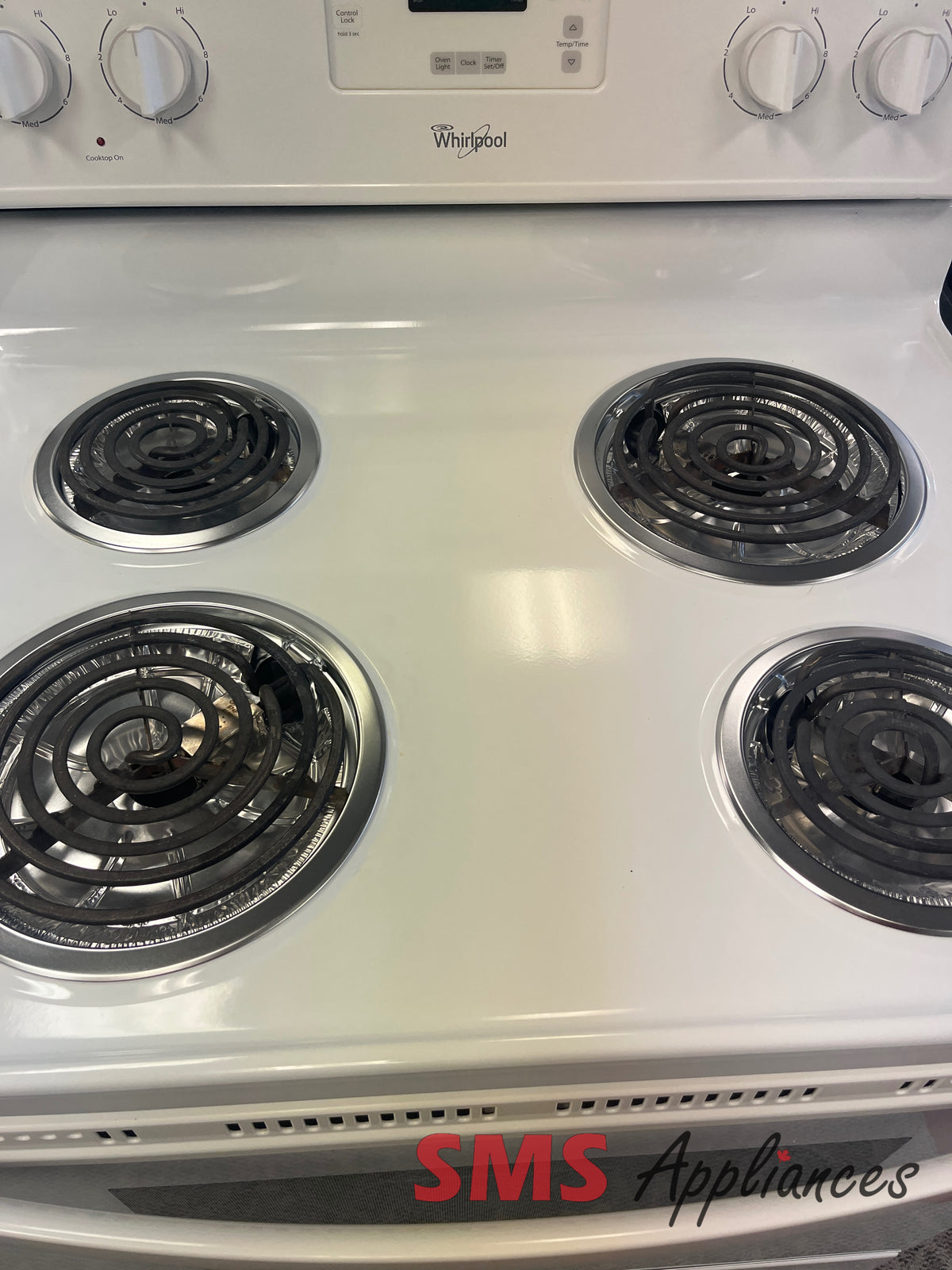 Whirlpool YWFC150M0EW refurbished stove view - for sale in Calgary