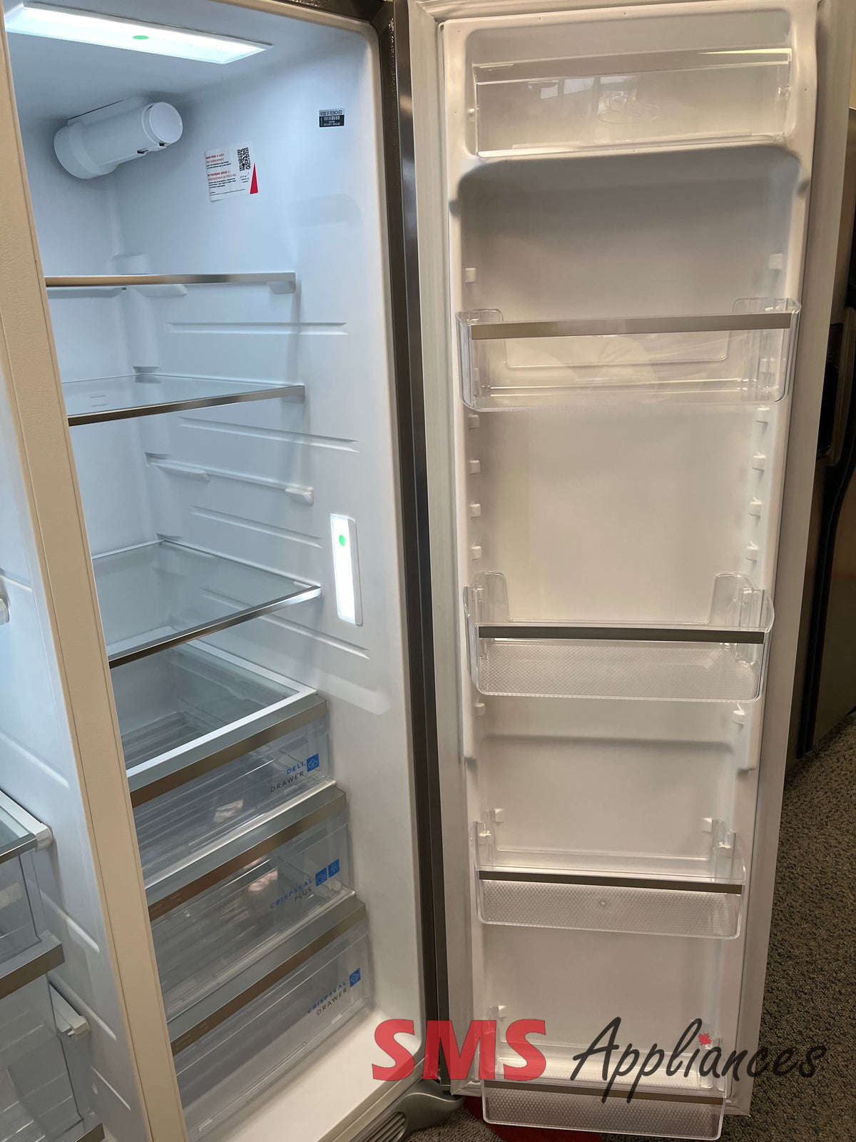 Refurbished Frigidaire GRSS2652AF fridge close-up - SMS Appliances