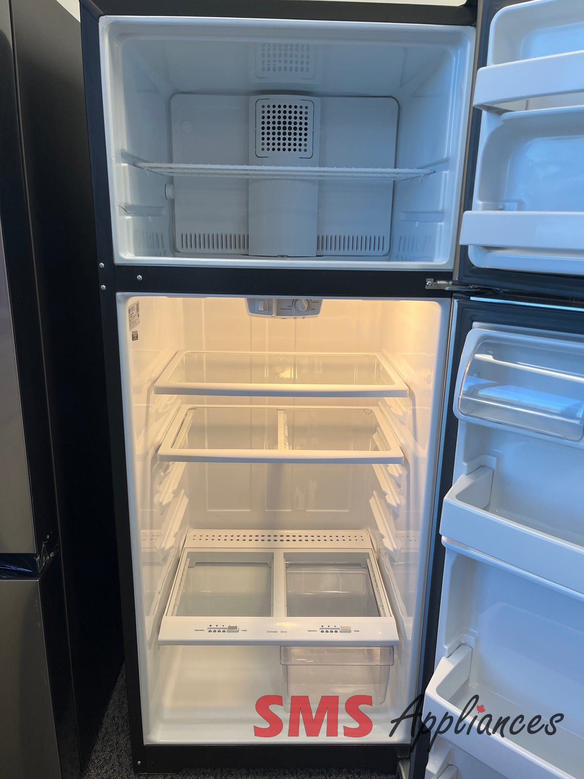 GE GTE18GSHBRSS refurbished fridge photo at SMS Appliances Calgary