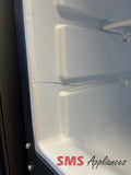 Refurbished GE GTE18GSHBRSS fridge close-up - SMS Appliances