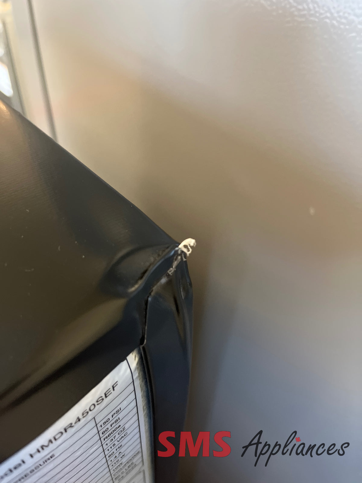 Refurbished Danby HMDR450SEF fridge close-up - SMS Appliances