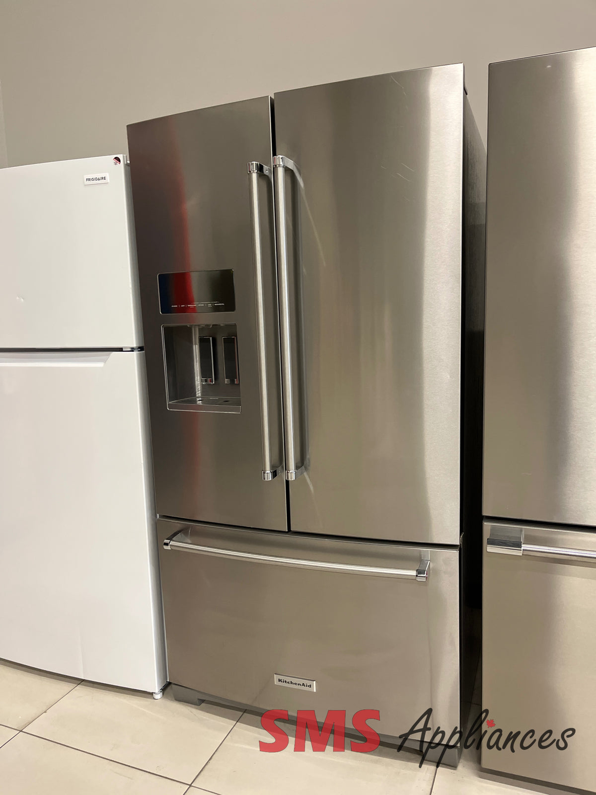 36" KitchenAid KRFF707ESS00 refurbished fridge - SMS Appliances Calgary