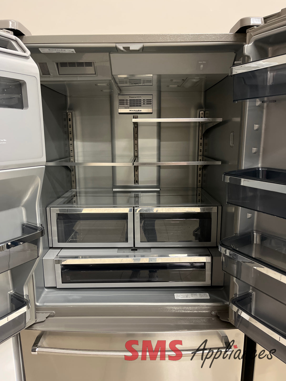 KitchenAid KRFF707ESS00 refurbished fridge view - for sale in Calgary
