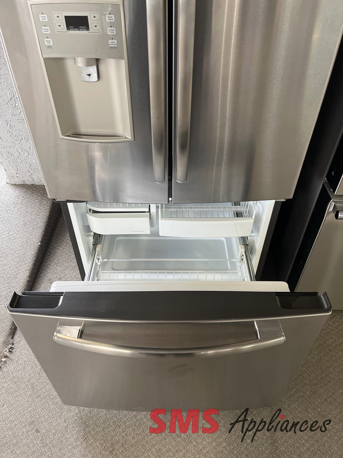 GE PNR22MSEAFES refurbished fridge detail - buy in Medicine Hat at SMS Appliances