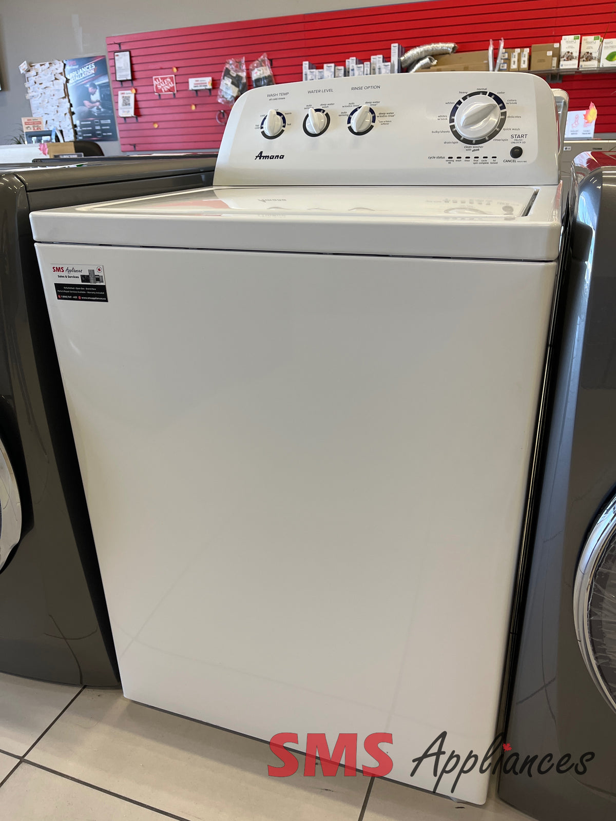 27.5" Amana NTW4519JW refurbished washer - SMS Appliances Calgary