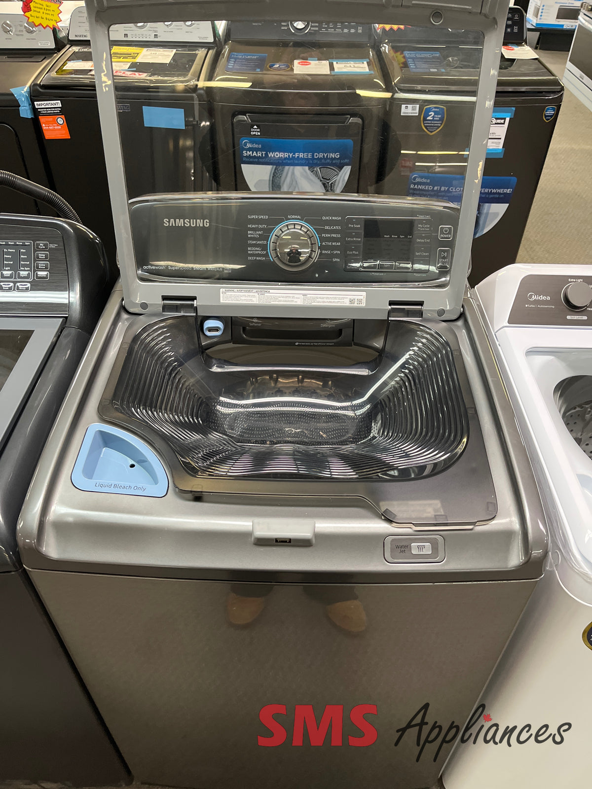 Refurbished Samsung WA52M7755AP washer close-up - SMS Appliances