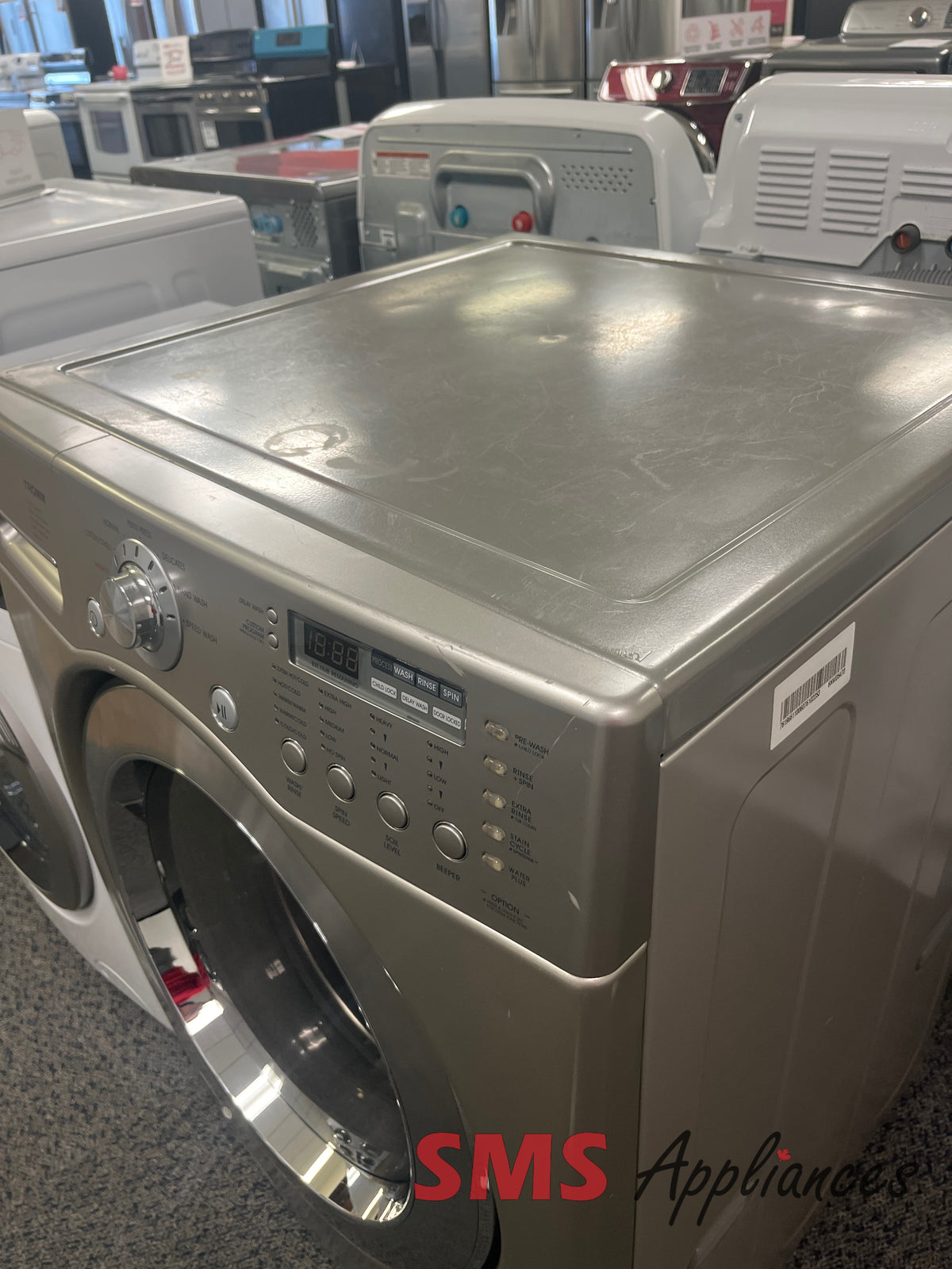 Refurbished LG WM2477HS washer close-up - SMS Appliances