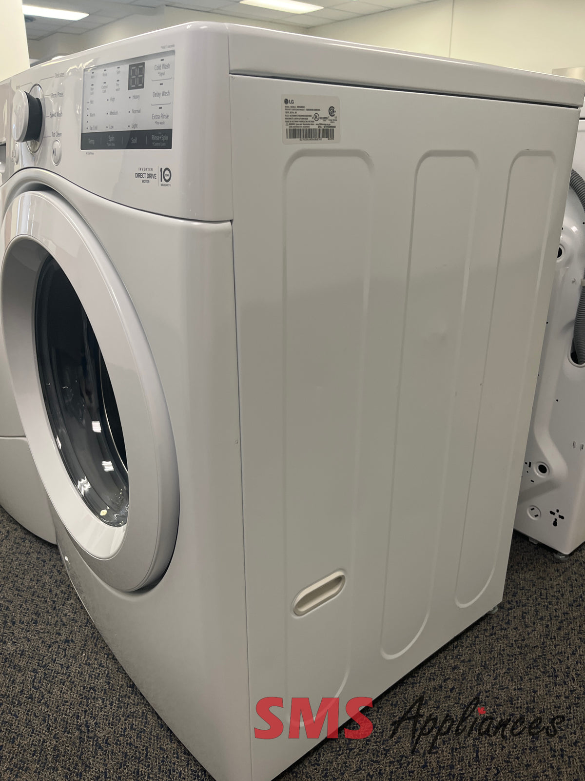 Refurbished LG WM3400CW washer close-up - SMS Appliances