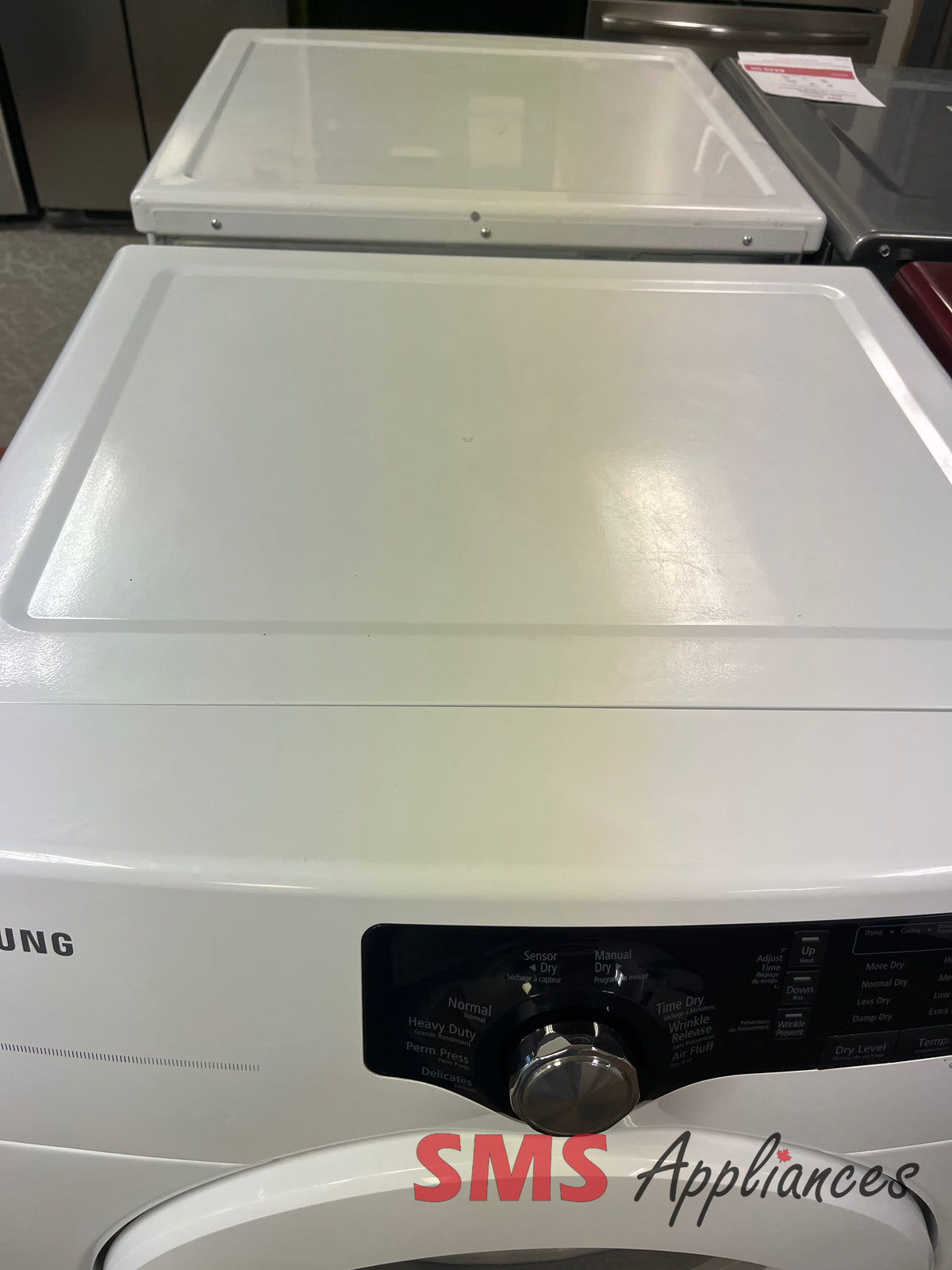 Refurbished Samsung DV210AEW/XAC dryer close-up - SMS Appliances