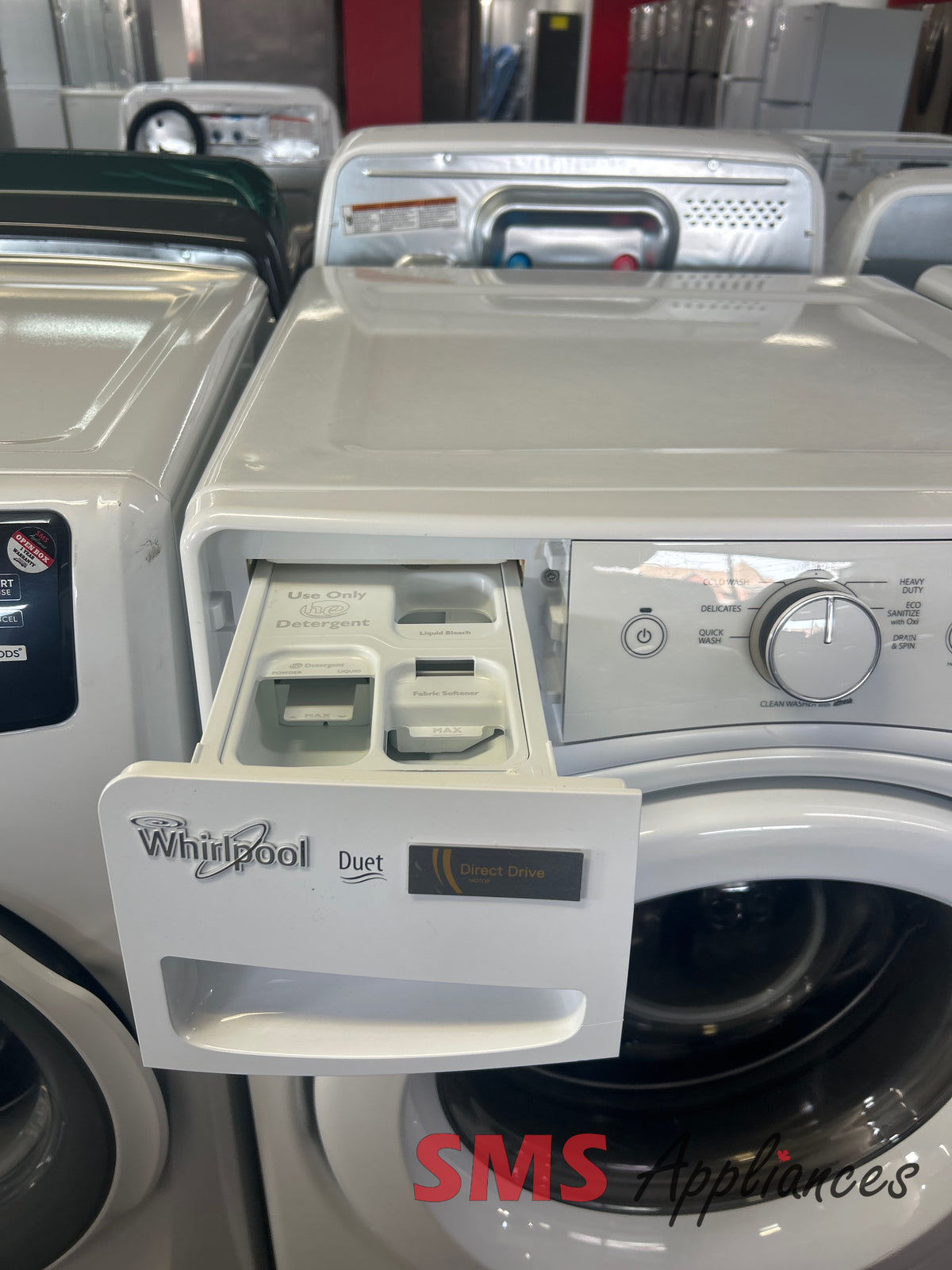 27" Whirlpool WFW72HEDW refurbished laundry set - SMS Appliances Medicine Hat