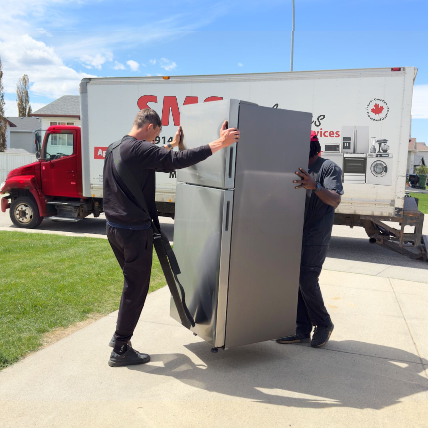 Appliance delivery in Airdrie by SMS Appliances — fast and reliable delivery of refrigerators, washers, dryers, stoves, and more to homes and businesses