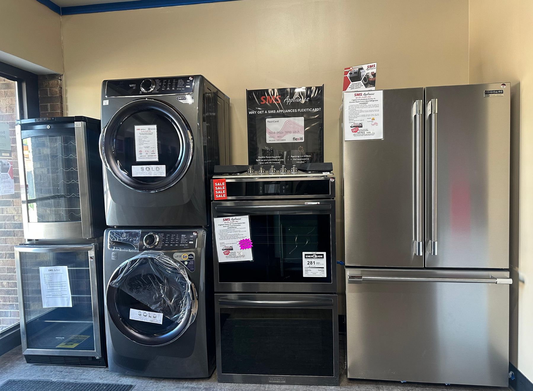 High-quality new appliances in Regina from SMS Appliances, featuring the latest fridges, washers, dryers, and dishwashers at competitive prices.