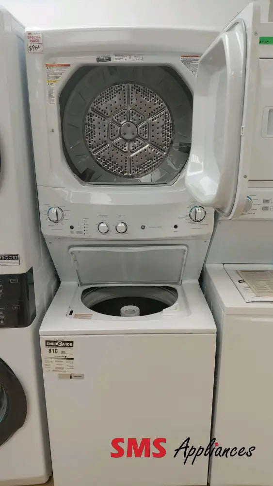 GE GUD27ESMM1WW Washer & Dryer Set Stackable Set Refurbished