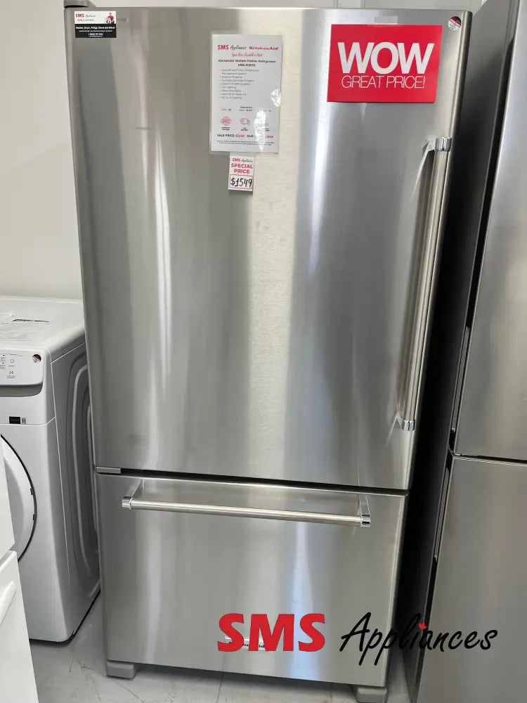 Open Box – 33’’ Fridge KitchenAid KRBL102ESS