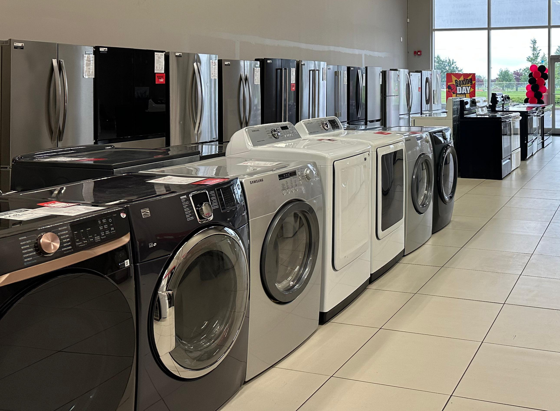 Open box refrigerators, washers, dryers, and other discounted appliances available at SMS Appliances.